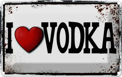 Produktbild von vianmo Blechschild 12x18 cm Alkohol i love Vodka Essen Trinken Bar Club