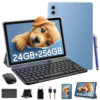 Produktbild von Android 16 Tablet mit Tastatur 24 GB RAM+256 GB ROM 2 TB TF 24 GB + 256 GB erweiterbar auf bis zu 4 TB Blau