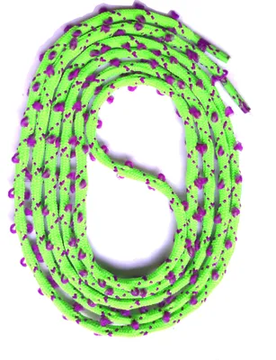 Produktbild von SNORS zweifarbige Rundsenkel - NEONGRÜN / PURPLE - 3mm - 130cm