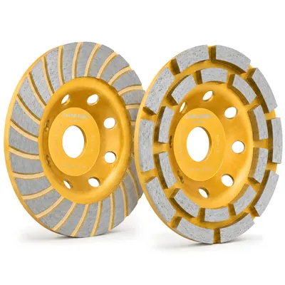 Produktbild von Diamantschleiftopf Set 125 mm Beton Estrich Stein Putz Doppelreihig Turbo Limabex
