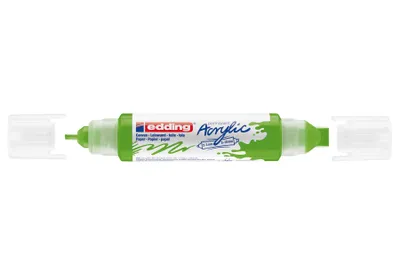 Produktbild von Edding 5400 Acryl 3D Double Liner, Grün, Gelb, Grün, Weiß, Gelb, Fein / Extradick, 2 mm, 1 cm, Tinte auf Wasserbasis