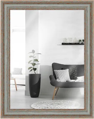 Produktbild von MendeFrames Wandspiegel H740 Shabby-Chic 59,4x84,1 cm grau