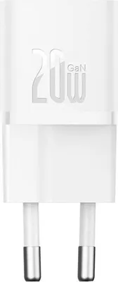 Obrázok produktu pre Baseus Gan5 Rchla nabjaka (Mini) 1C 20W Smartphone, univerzlna biela AC Rchle nabjanie Vntorn