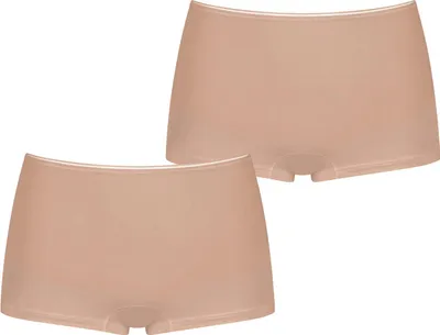 Produktbild von sloggi Damen Retro Pants 2-Pack Feel Sensational Short - SMOOTH BEIGE - Größe 46