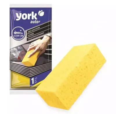 Produktbild von York, Gąbka do mycia samochodu, żółta, 1 sztuka