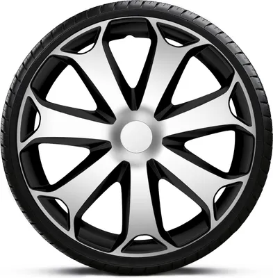 Produktbild von Radkappen Radzierblenden SATZ (4Stück) 16 Zoll MEGA SILVER BLACK Z460378