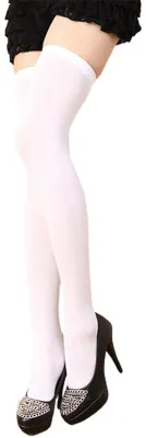 Produktbild von 1 Paar Oberschenkelhohe Strümpfe, y, dehnbar, einfarbig, dünn, atmungsaktiv, Beinformer, Samt, Bonbonfarben, Damen-Overknee-Socken für den Alltag
