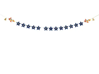 Produktbild von PartyDeco GRL108, Girlande, Papier, Mehrfarbig, Abbildung, Geburtstag, Universal