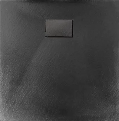 Produktbild von Duschtasse Duschwanne GT-Serie - SMC - Schwarz - Ablaufgarnitur wählbar, Ablaufgarnitur:Inkl. Ablauf Typ B, Maße Duschwanne:80x80cm