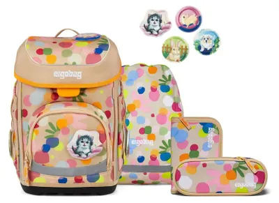 Zdjęcie produktu dla Zestaw plecaka szkolnego ergobag cubo, wzór Flower PowBär