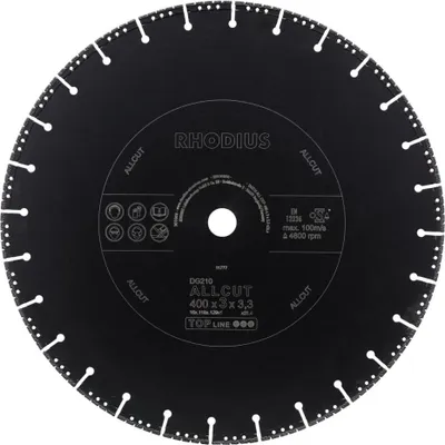 Zdjęcie produktu dla RHODIUS Diamentowa tarcza tnąca DG210 ALLCUT 400 x 3,0 x 3,3 x 25,40* TOPline 303369