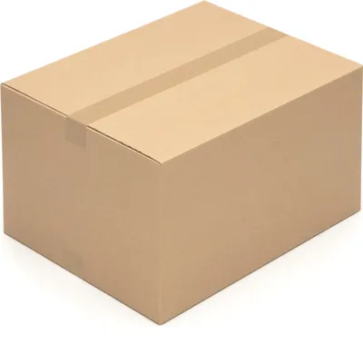 A brown cardboard box on a white background.