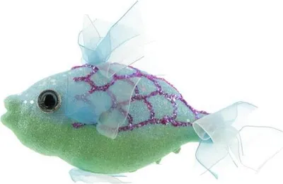A decorative fish ornament.