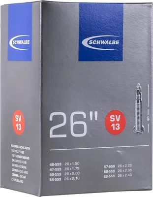 Image de Chambre à air vélo Schwalbe SV13 valve Presta 26" 40 - 62 mm