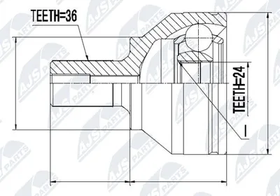 Produktbild von NTY Gelenksatz Antriebswelle Vorne Rechts Vorne Links für MAZDA 3 (BK) NPZ-MZ-044