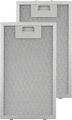 Produktbild von Klarstein Aluminium-Fettfilter - Austauschfilter, Ersatzfilter, 2 x Filter, Klickverschluss, 18,5 x 31,8 x 0,9 cm, ca. 145g, Aluminium, für Klarstein Lorea Dunstabzugshauben, silber