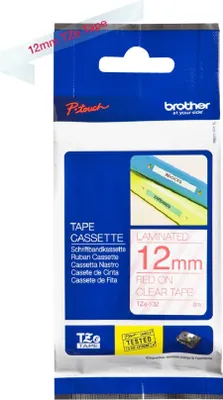 Obrázek produktu pro Tze132 Brother Ptouch 12Mm Klar-Rot