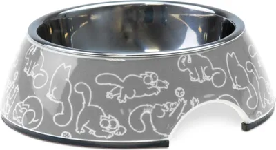 Zdjęcie produktu dla Simons Cat miska dla kota 14 x 14 x 4,5 cm 160 ml, kolor: ciemnoszary