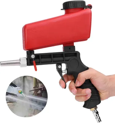 Image de Pistolet de sablage professionnel Sableuse à air comprimé Pointe de buse pour surfaces métalliques, élimination de la rouille