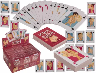 Produktbild von Satz mit 54 Spielkarten für Erwachsene - Kamasutra
