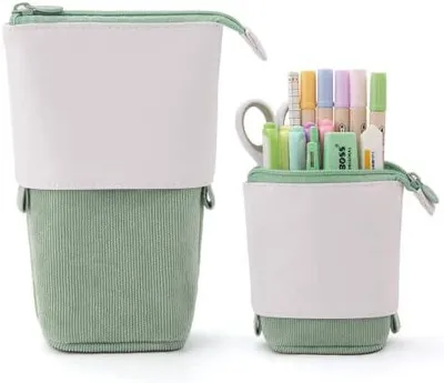 Produktbild von YeahBoom Federmäppchen Reißverschluss,2-in-1 Schlampermäppchen und Stifteköcher,Federmäppchen Mädchen,Ständer Bleistifthalter,Teleskopisch Mäppchen,Stifteköcher für Teenager Schülerin