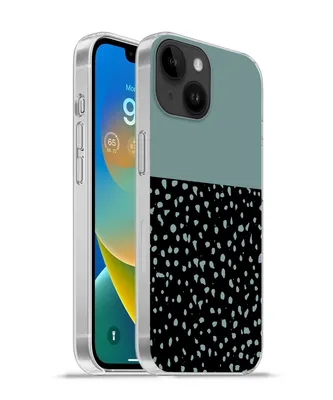 Produktbild von MuchoWow® Handyhülle Schutzhülle Hülle für Apple iPhone 14 - Softcase Polka dots - Grün - Schwarz Silikon Softcase Handy Hülle - Mobiltelefonhülle