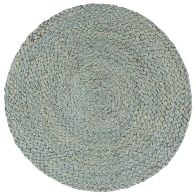 Image de vidaXL Sets de table 6 pcs. Uni Vert Olive 38 cm Rond Jute