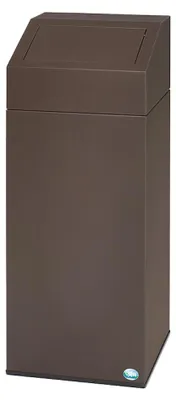 Produktbild von Selbstlöschender Wertstoffsammler "Biomüll" | 82 Liter, HxBxT 89x38x38cm | Verzinkter Stahl | Braun