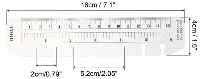 Produktbild von 7.1"x1.6" Lesezeichen Lineal 20 Pack Steckbar Lineal Seitenmarker Buchzeichen Messger?te fš¹r A6 Gr??e 6-Loch Bindemittel Notebook Klar