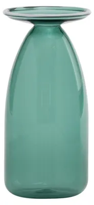 Image de Petit Vase Artisanal Collection Un Fiore En Verre Borosilicaté Soufflé À La Main, Design Élégant Avec Embouchure Évasée Couleur Vert Lac, 22Cl