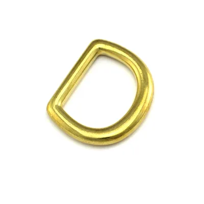 Produktbild von 2 D-Ringe / Halbringe 25 x 5mm 1" Zoll Rein Messing D-Ring