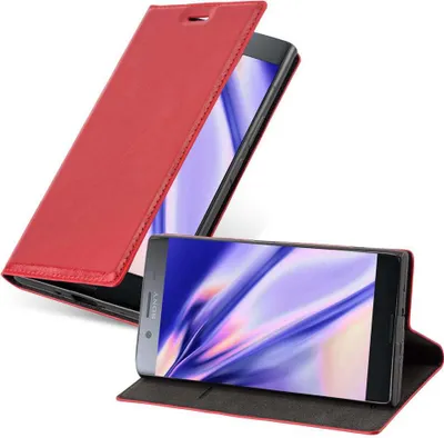 Obrázok produktu pre Cadorabo Case for Sony Xperia XZ1 COMPACT Protective Case in Red Puzdro na mobilný telefón s magnetickým zatváraním