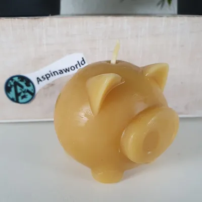 Produktbild von Bienenwachskerze dicke Schweine Kerze 5 cm