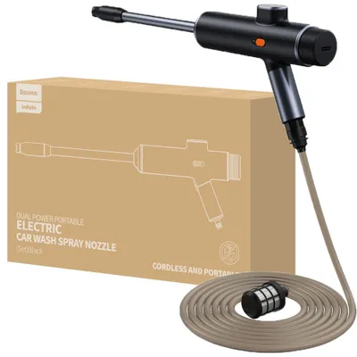 Obrázok produktu pre Baseus Elektrická Akumulátorová Tlaková Umývacia Pištoľ Na Umývanie Áut (Rozšírená Sada) Čierna (Tzcrddsq-01)