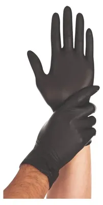 Produktbild von HYGOSTAR Nitril Handschuh "DARK" L schwarz puderfrei 100 Stück