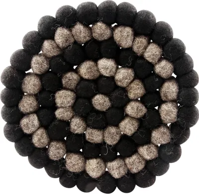 Produktbild von Filzuntersetzer - Filzmatte - Untersetzer - schwarz - rund - ca. 20 cm