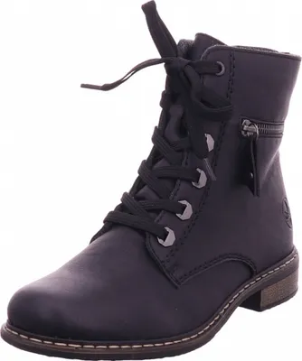 Image de Rieker HWK Femme Bottes Femme Bottes d'hiver Bottes Bottine Chaud Lacets Noir 71208-00 : 39