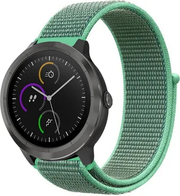 Produktbild von Strap-it Garmin Vivoactive 4 Armband Nylon - 45mm - Minze