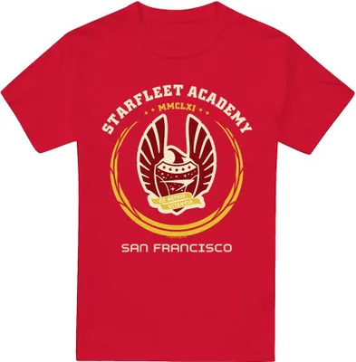 Imagen del producto de Camiseta para hombre de Star Trek, diseño "Academy Heraldry", modelo TV5924 (talla M), color rojo