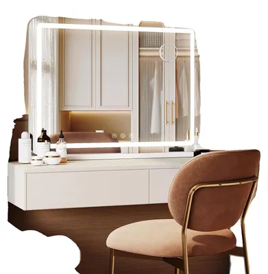 Produktbild von Make-Up Spiegel, 80x62cm, Touchscreen-Steuerung, 3 Farbtemperaturen, einstellbare Helligkeit, eigenständige Installation