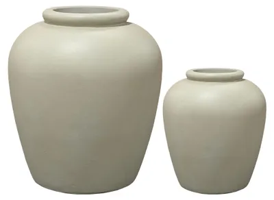 Produktbild von Pflanzkübel aus Beton Provencelia ORIGIN Beige, Ø43 cm x H48 cm, frostbeständig