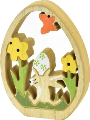Produktbild von Ei mit Hase 15x11 cm