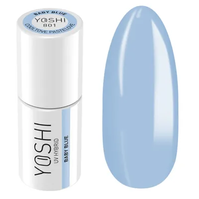 Produktbild von Yoshi | Yoshi Hybridlack 801 Baby Blue - 6 Ml - Pastellfarben - Uv Hybrid Nagellack - H317