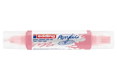 Obrázek produktu pro Edding Acryl 3D Double Liner, Růžová, Růžová, Bílá, Jemný / extra tlustý, 2 mm, 1 cm, Inkoust na vodní bázi