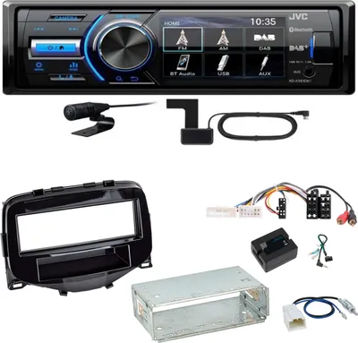 Produktbild von JVC KD-X561DBT DAB+ Bluetooth USB Einbauset Toyota Aygo Peugeot 108 Citroen C1