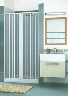 Immagine prodotto di Box doccia nicchia Vergine 100cm in PVC con apertura centrale