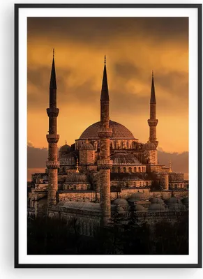 Produktbild von Gerahmtes Poster - Schwarzer Rahmen - Sonnenuntergang istanbul türkei reise - 70x100 cm - Wand Bild - Wanddeko - Wandbilder - Wandposter - Bilderrahmen - Bilder - Kunstdruck - P2BPA70x100-2846