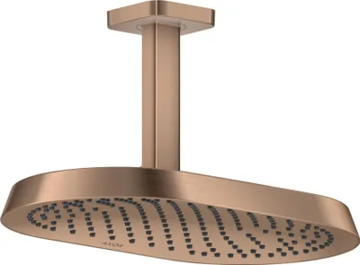 Produktbild von hansgrohe AXOR ShowerSphere Kopfbrause 370/220 1-jet EcoSmart mit Deckenanschluss, 39761310