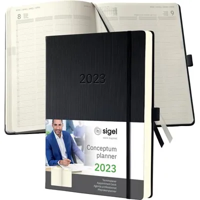 Produktbild von Terminplaner Conceptum 2023 A4+ Hardcover 1 Tag/Seite black