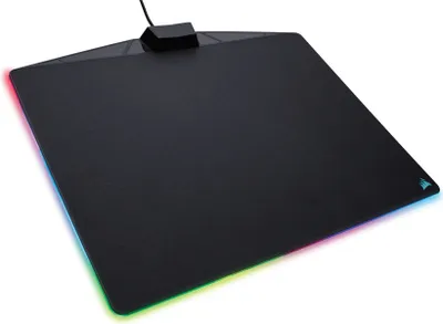 Produktbild von Corsair MM800 RGB POLARIS, Schwarz, Einfarbig, Kunststoff, Anti-Rutsch-Basis, Gaming-Mauspad